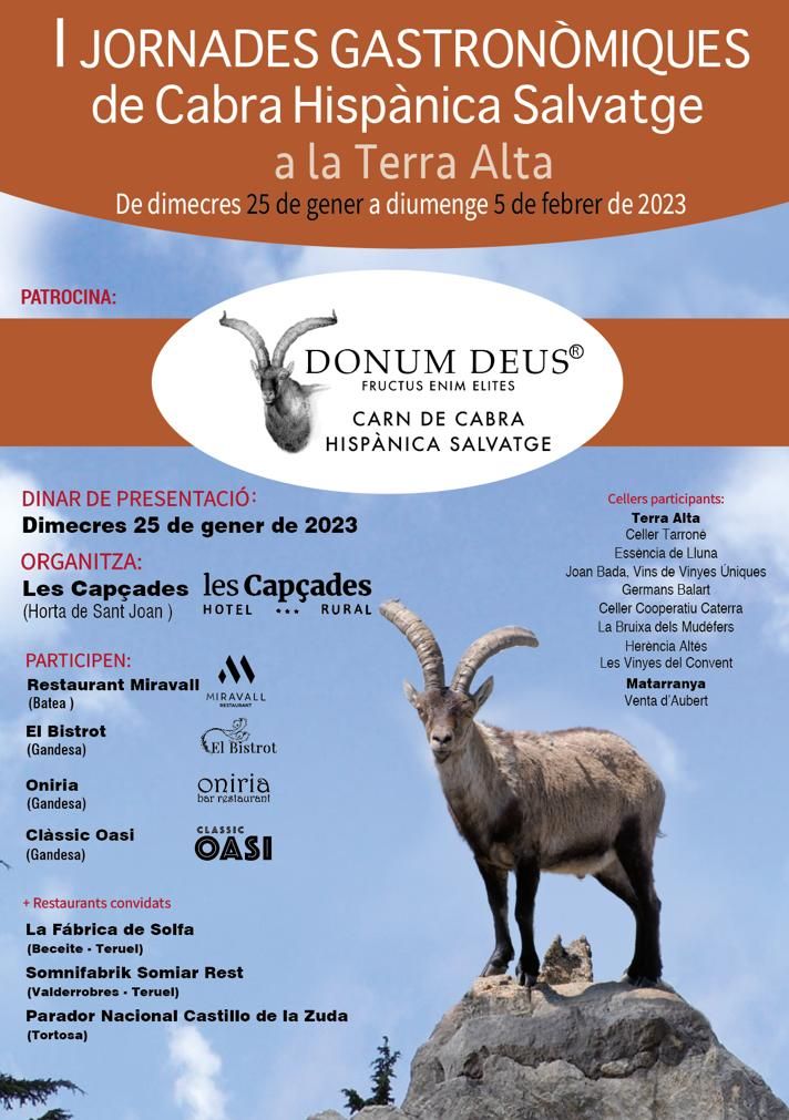 I Jornades gastronmiques de Cabra Hispnica Salvatge a la Terra Alta