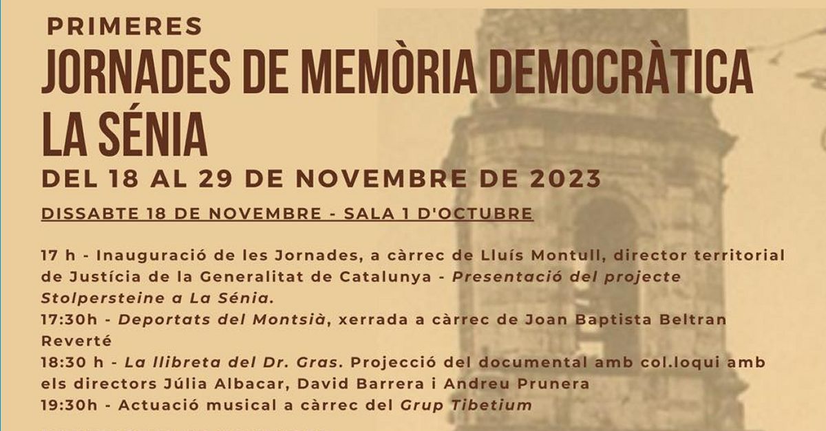Primeres Jornades de Mem�ria Democr�tica de la S�nia