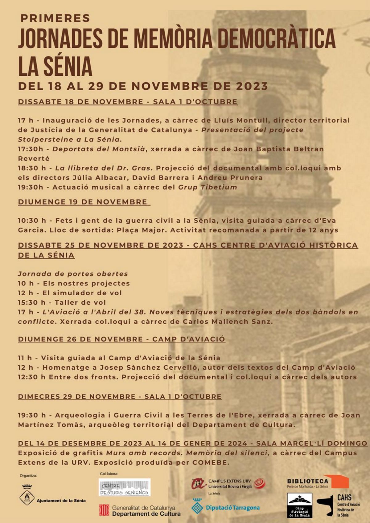La Sénia organiza las Primeras Jornadas de Memoria Democratica | EbreActiu.cat, revista digital de ocio activo | Terres de l’Ebre... La Sénia organiza las Primeras Jornadas de Memoria Democratica | EbreActiu.cat, revista digital de ocio activo | Terres de l’Ebre...