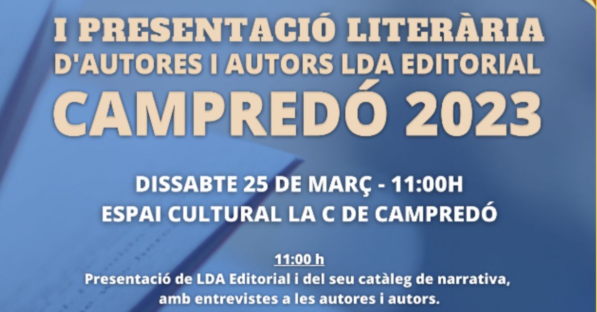 LEspai cultural la C  acollir la presentaci de lEditorial ebrenca LDA