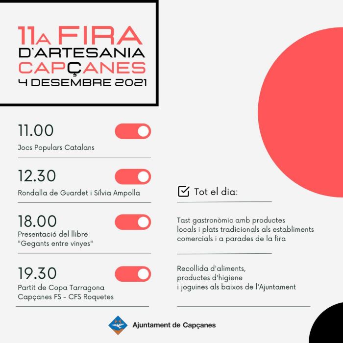 11a Fira d’Artesania de Capçanes 11a Fira d’Artesania de Capçanes