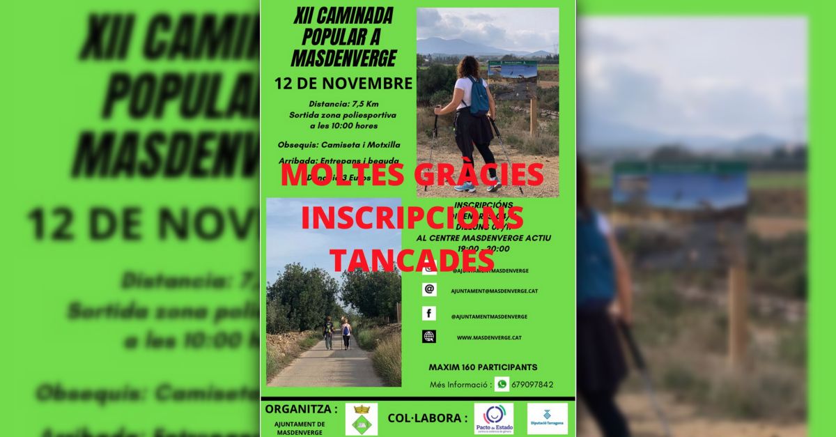 XII Caminata popular de Masdenverge XII Caminata popular de Masdenverge