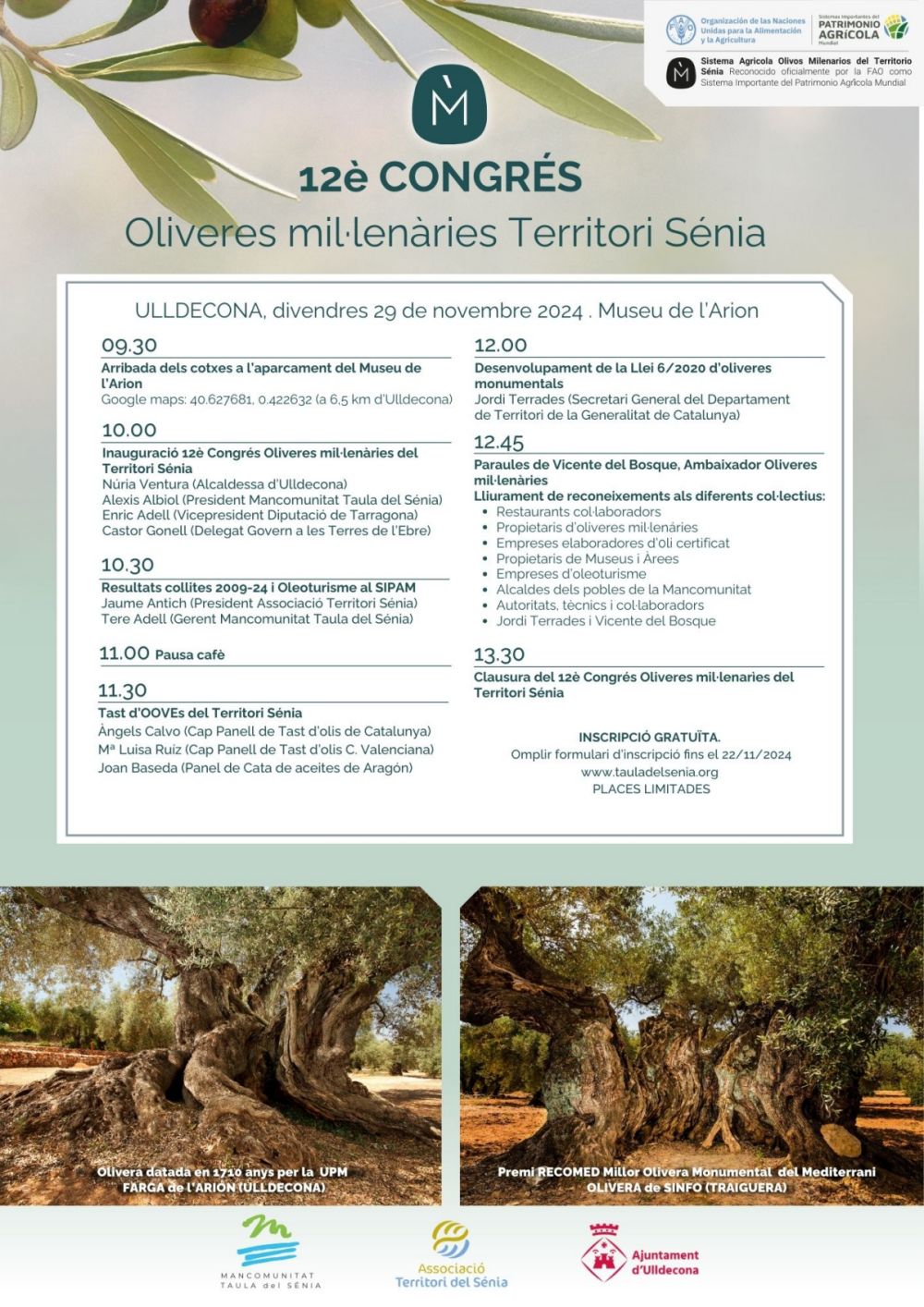 12� Congr�s Oliveres Mil�len�ries Territori S�nia