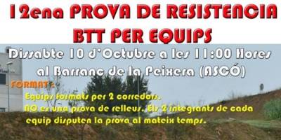 12a prova de resist�ncia BTT per equips