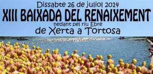 13a baixada del renaixement nedant per l�Ebre de Xerta a Tortosa