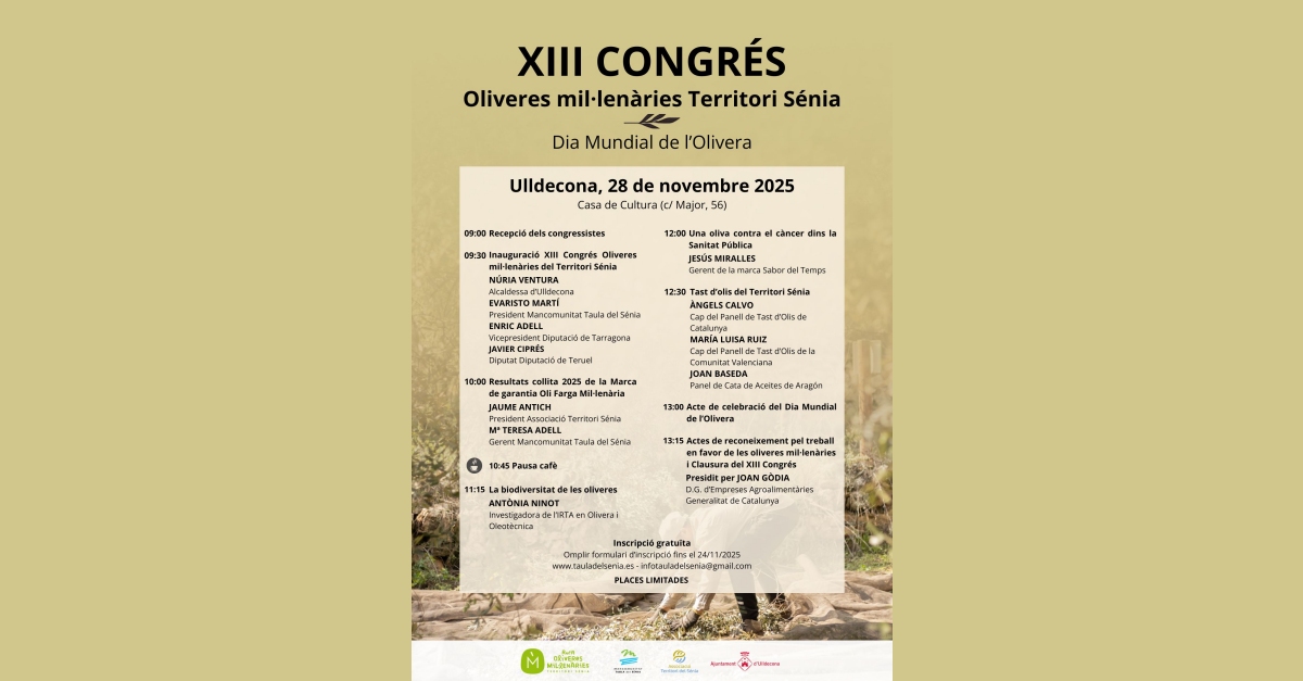 XIII Congr�s Oliveres mil�len�ries Territori S�nia