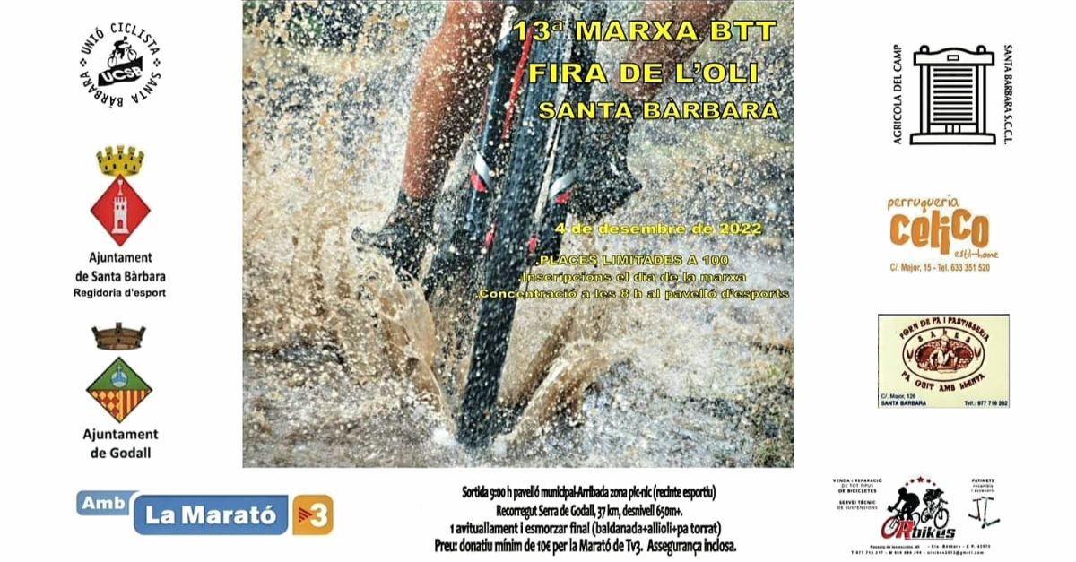 13a Marxa BTT Fira de l’Oli 13a Marxa BTT Fira de l’Oli