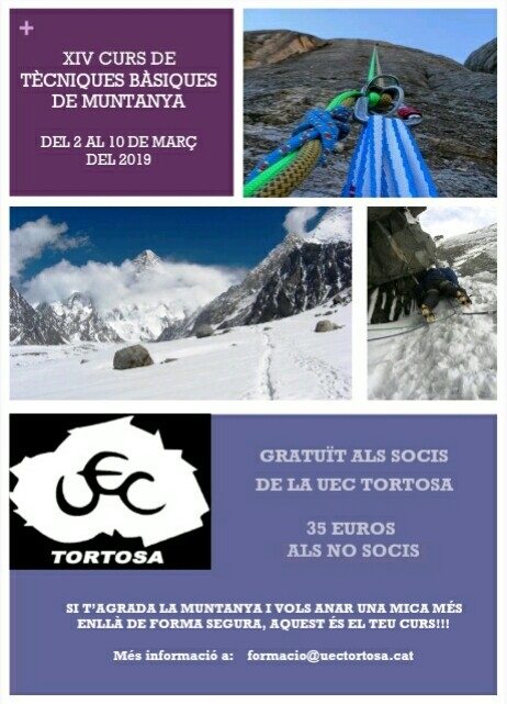 14è Curs de tècniques bàsiques de muntanya 14è Curs de tècniques bàsiques de muntanya