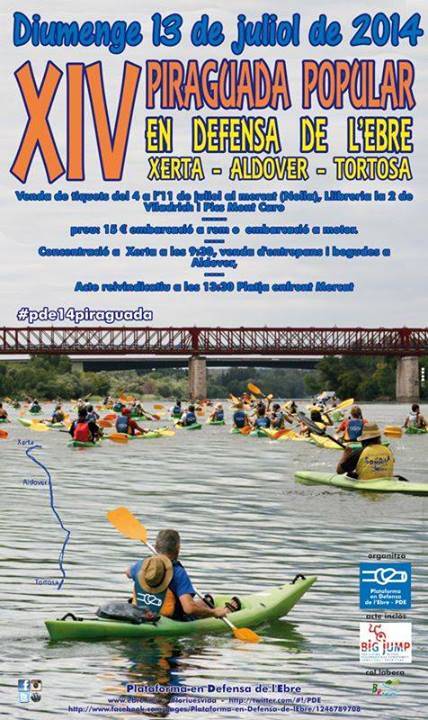 XIV piraguada popular en defensa de l&rsquo;Ebre. Xerta - Aldover - Tortosa