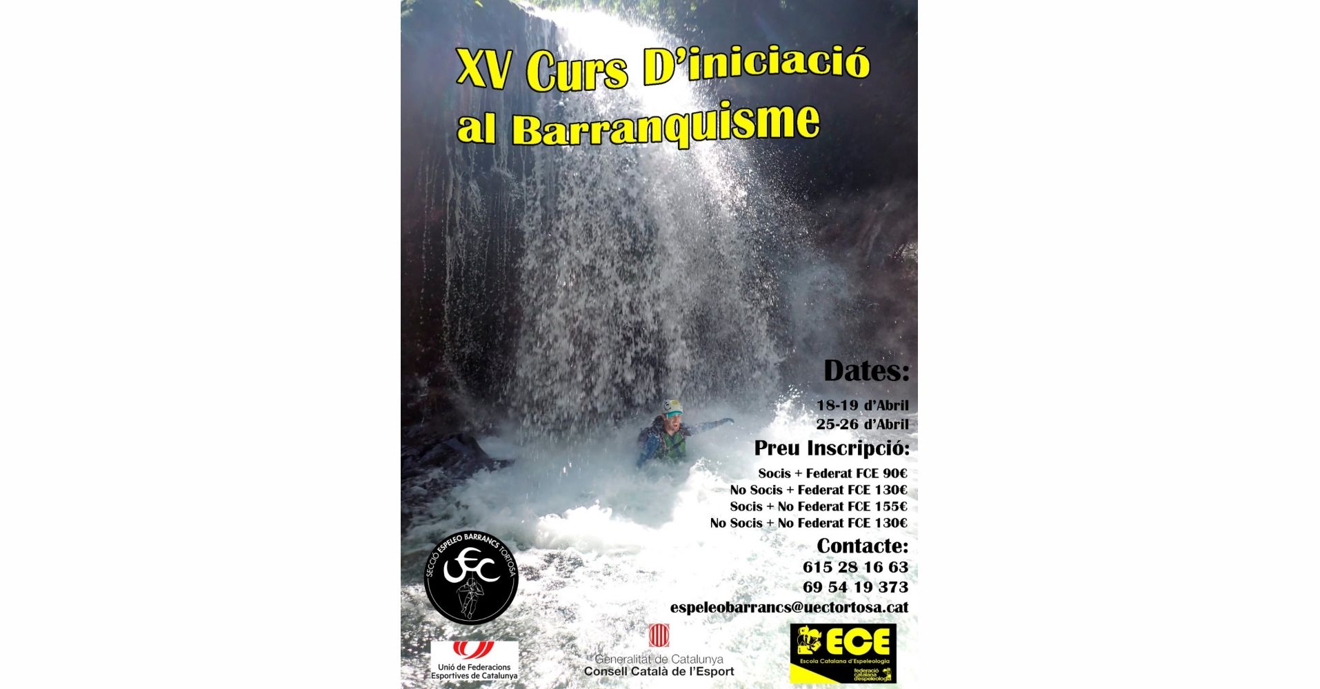  XV Curs d�Iniciaci� al barranquisme