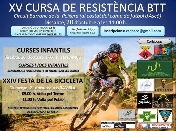 15a Cursa de resistència BTT 15a Cursa de resistència BTT