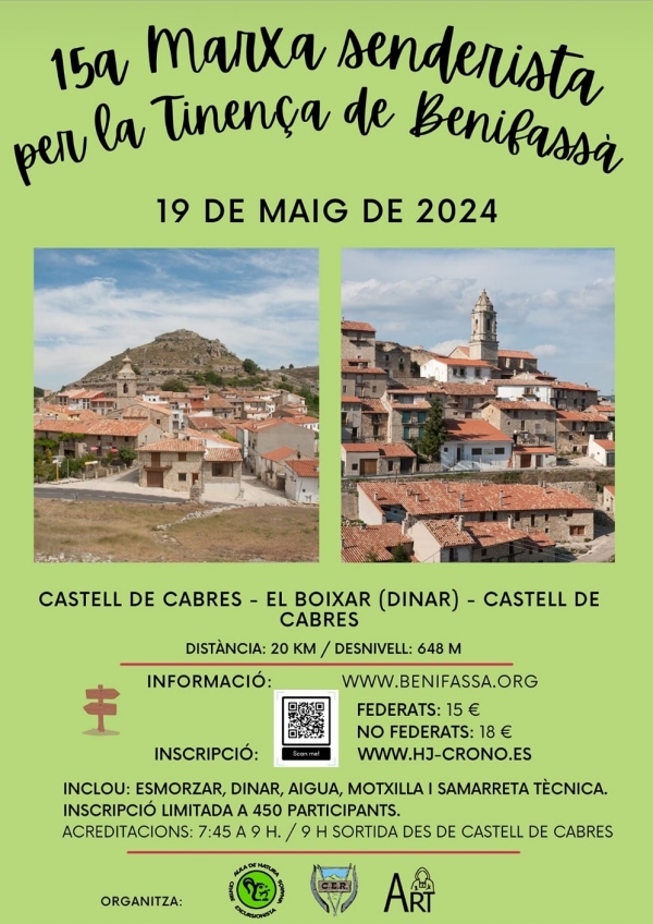 15� Marxa Senderista per la Tinen�a de Benifass�