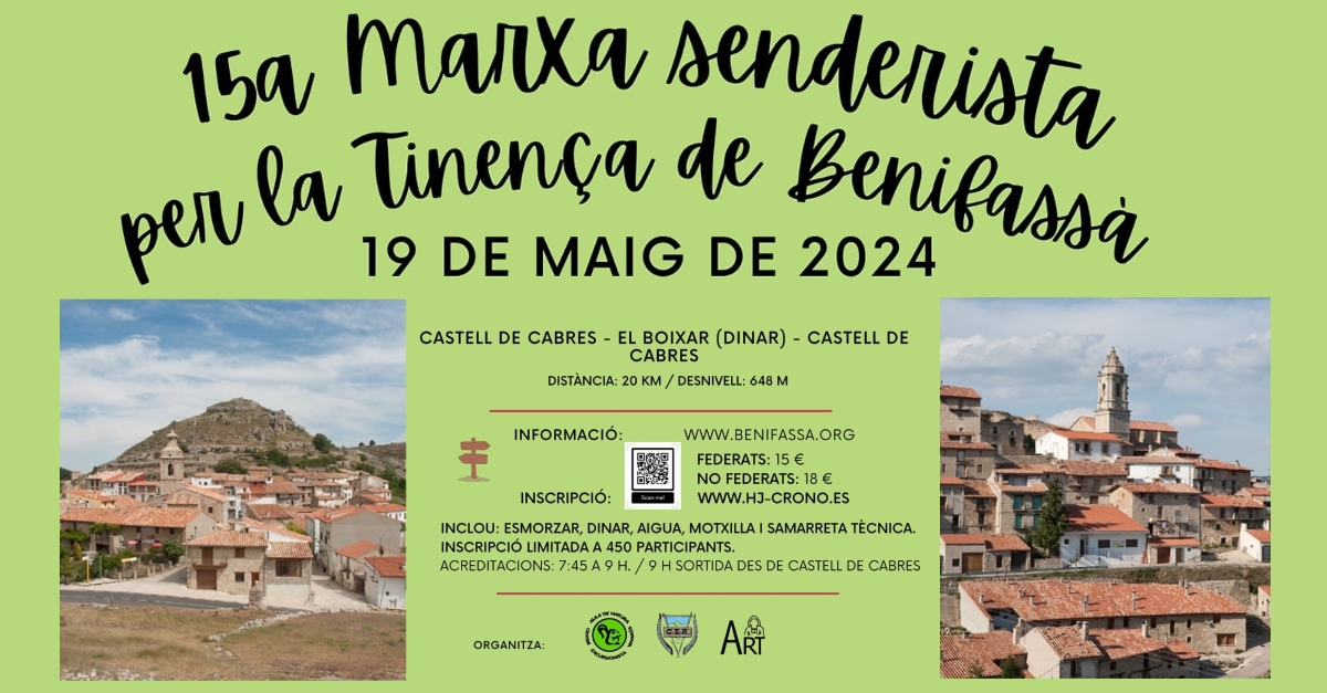 15� Marcha Senderista por la Tinen�a de Benifass�