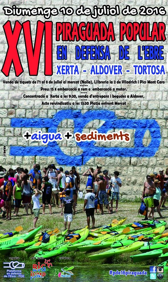 16a piraguada en defensa de l&rsquo;Ebre