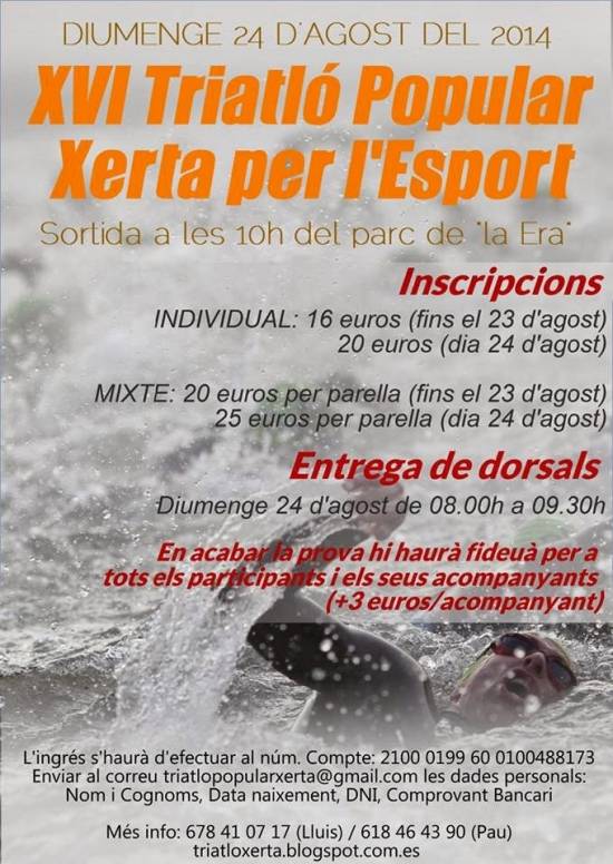 16� Triatl� popular de Xerta per l�Esport