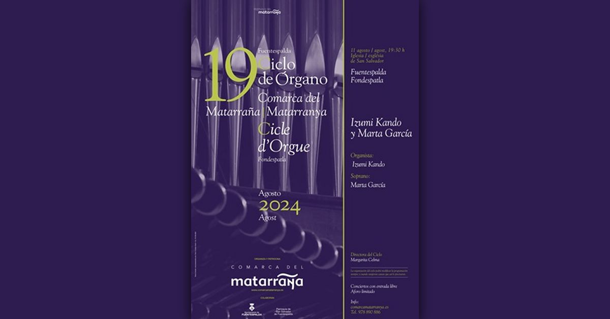 19� Cicle d�Orgue Comarca del Matarranya