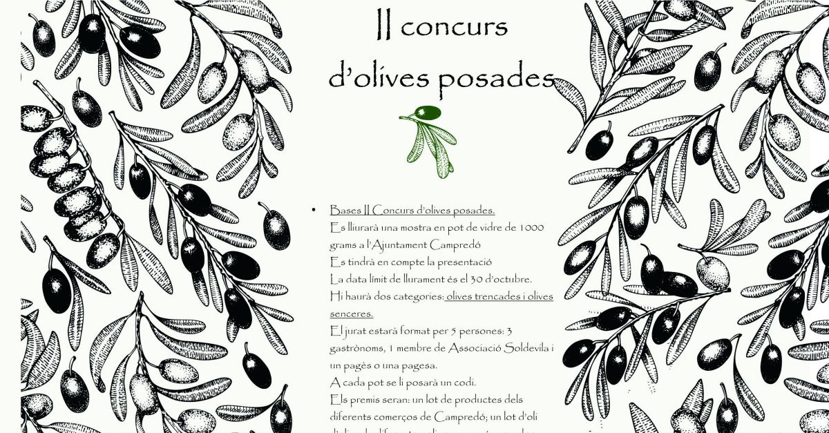 II Concurs d�olives posades a Campred�