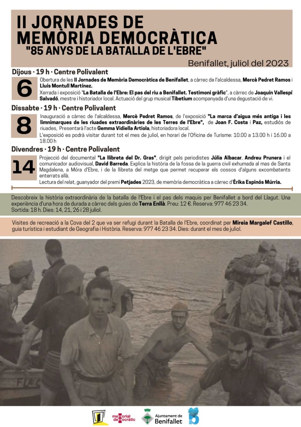 II Jornades de Memòria Democràtica «85 anys de la Batalla de l’Ebre» II Jornades de Memòria Democràtica «85 anys de la Batalla de l’Ebre»