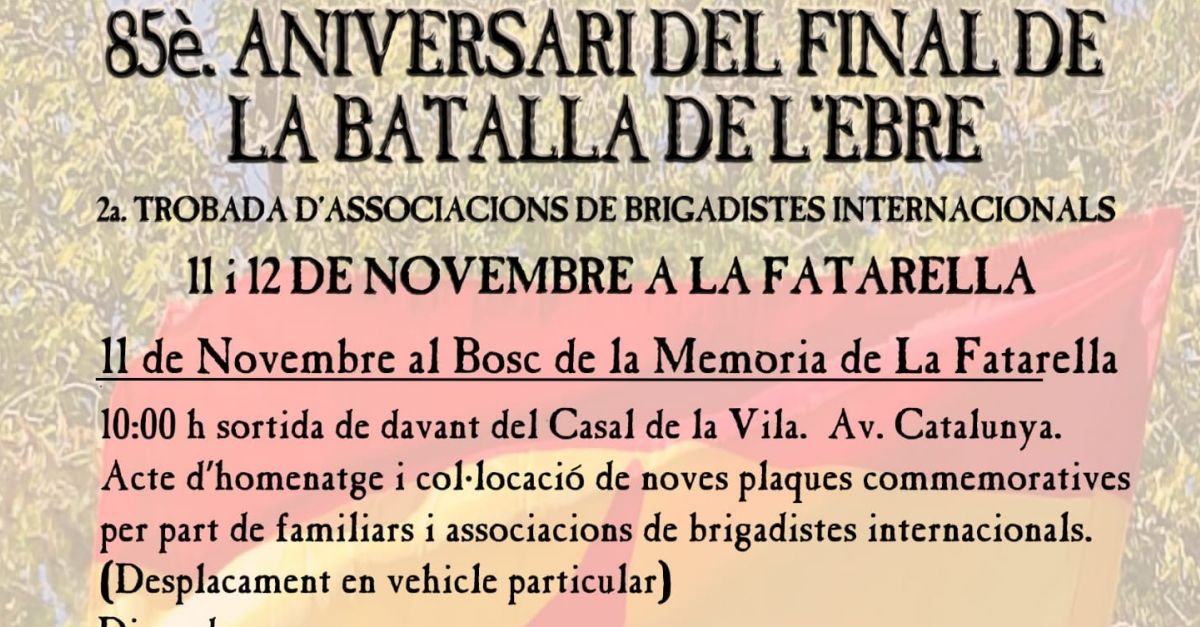 2a Trobada d�Associacions de Brigadistes Internacionals