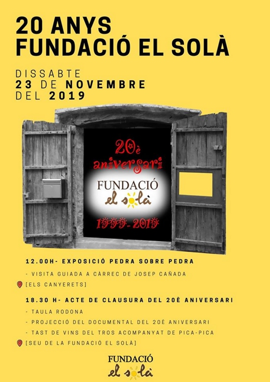 20è aniversari Fundació El Solà 20è aniversari Fundació El Solà