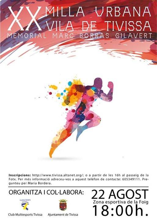 20a milla urbana vila de Tivissa. Memorial Marc Borr�s Gilabert
