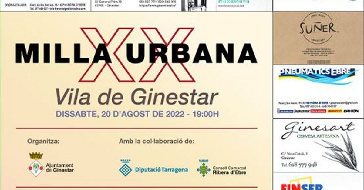 XX Milla urbana Vila de Ginestar XX Milla urbana Vila de Ginestar