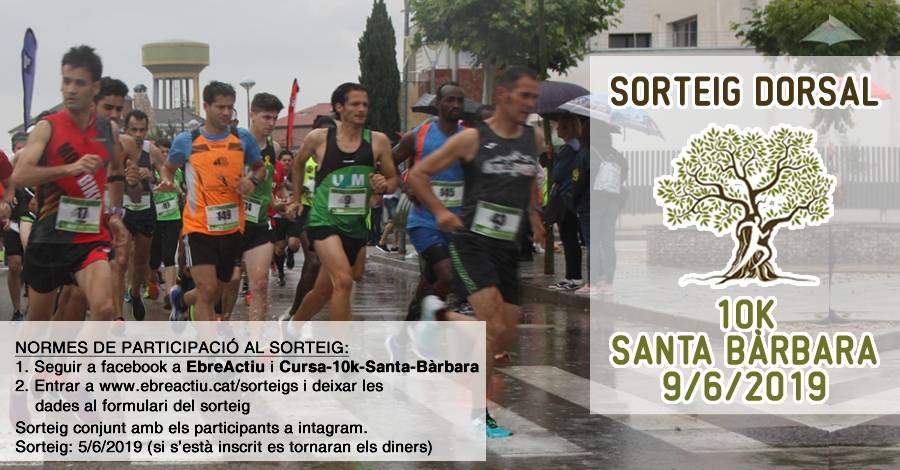 <p>Sorteig 1 dorsal per als 10K Santa Brbara del 9/6/2019</p>