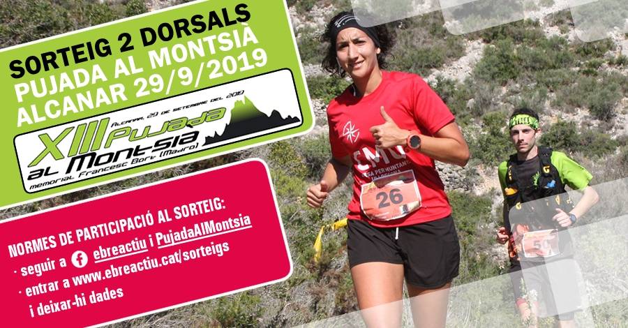 <p>Sorteig 2 dorsals per a XIII Pujada al Montsi - Alcanar - 29/9/2019</p>