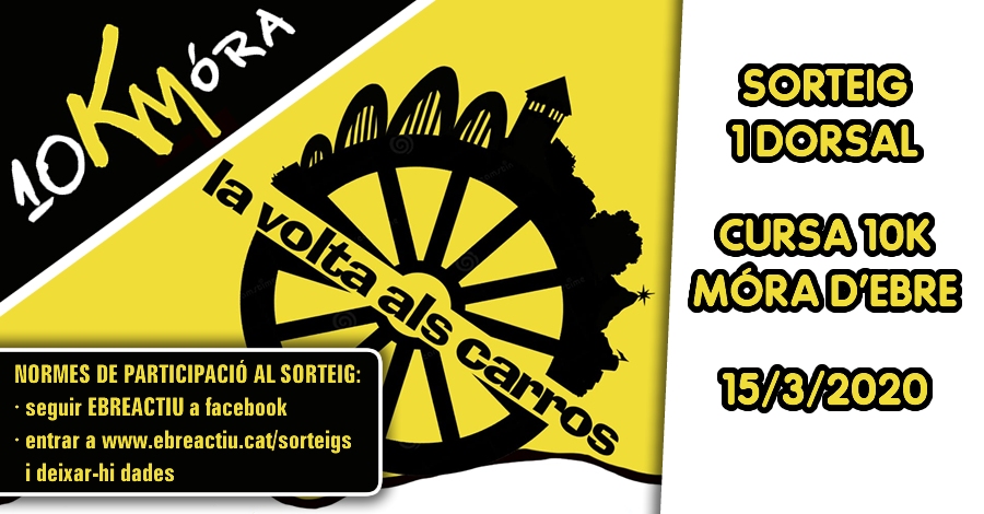 <p>Sorteig 1 dorsal per als 10K de Mra d’Ebre del 15/3/2020 [ACTIVITAT SUSPESA]</p>
