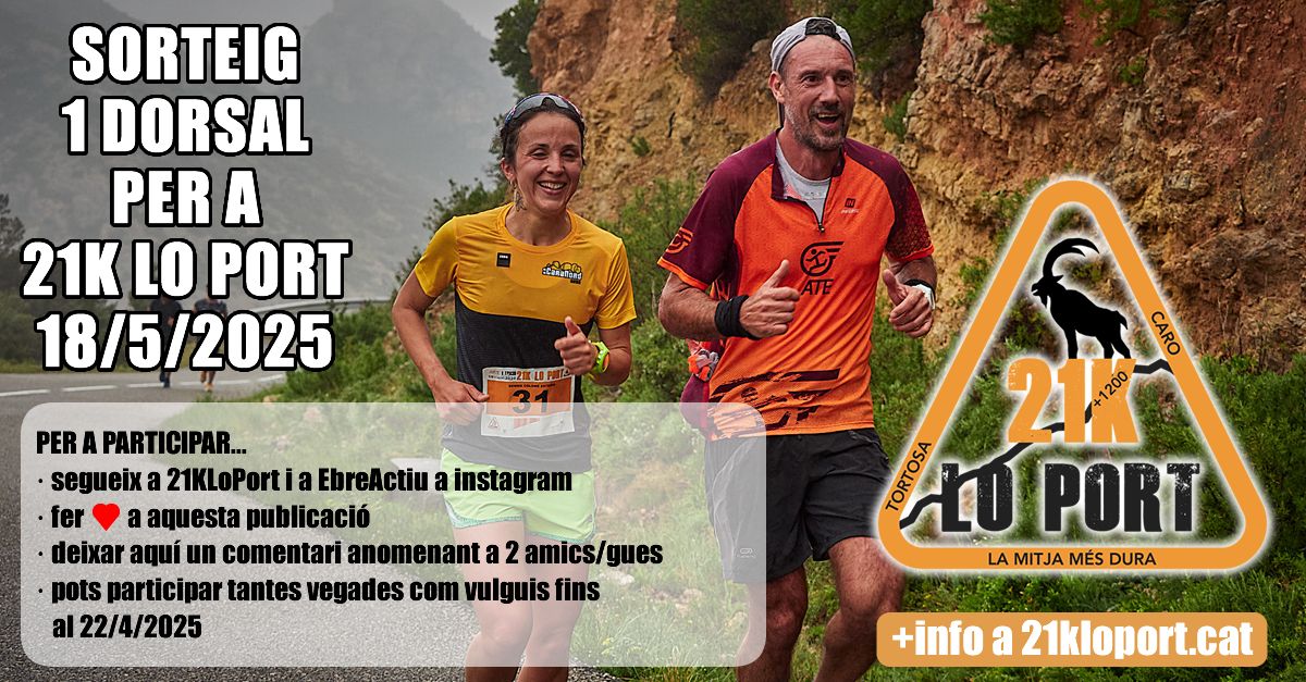 <p>Sorteig 1 dorsal per a 21K Lo Port del 18/5/2025 (a instagram)</p>