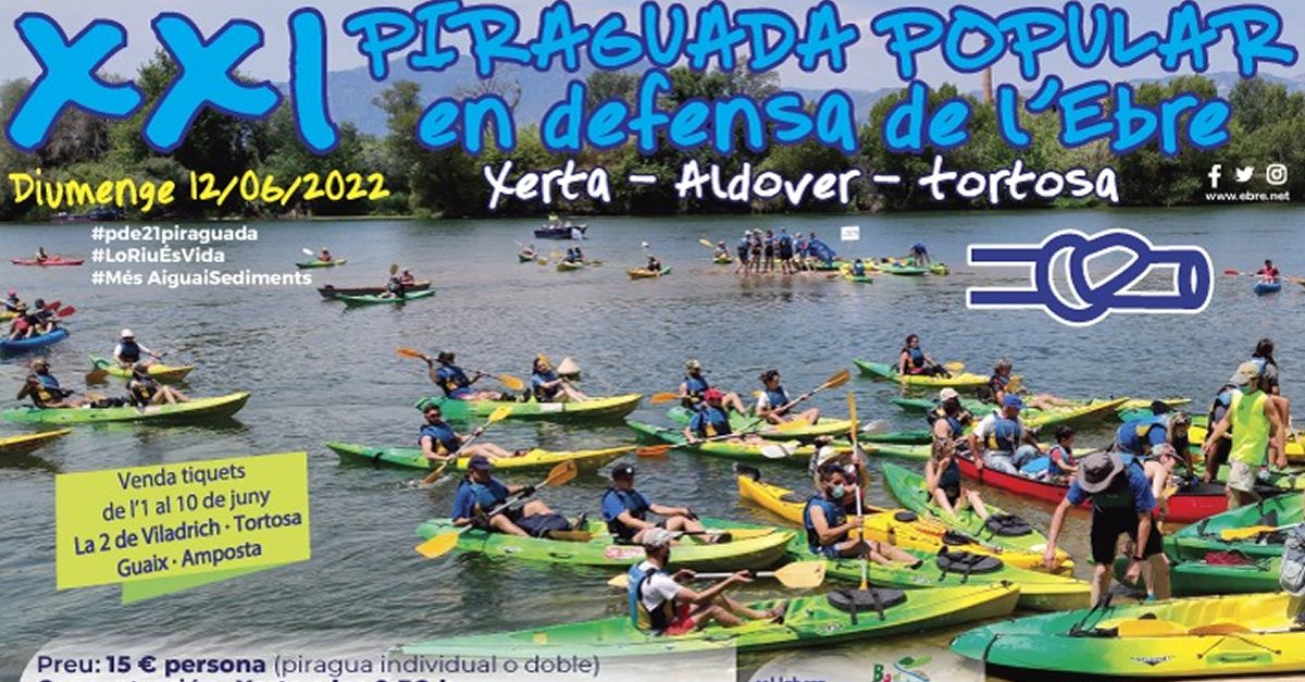 XXI Piraguada popular en defensa de l�Ebre. Xerta-Aldover-Tortosa