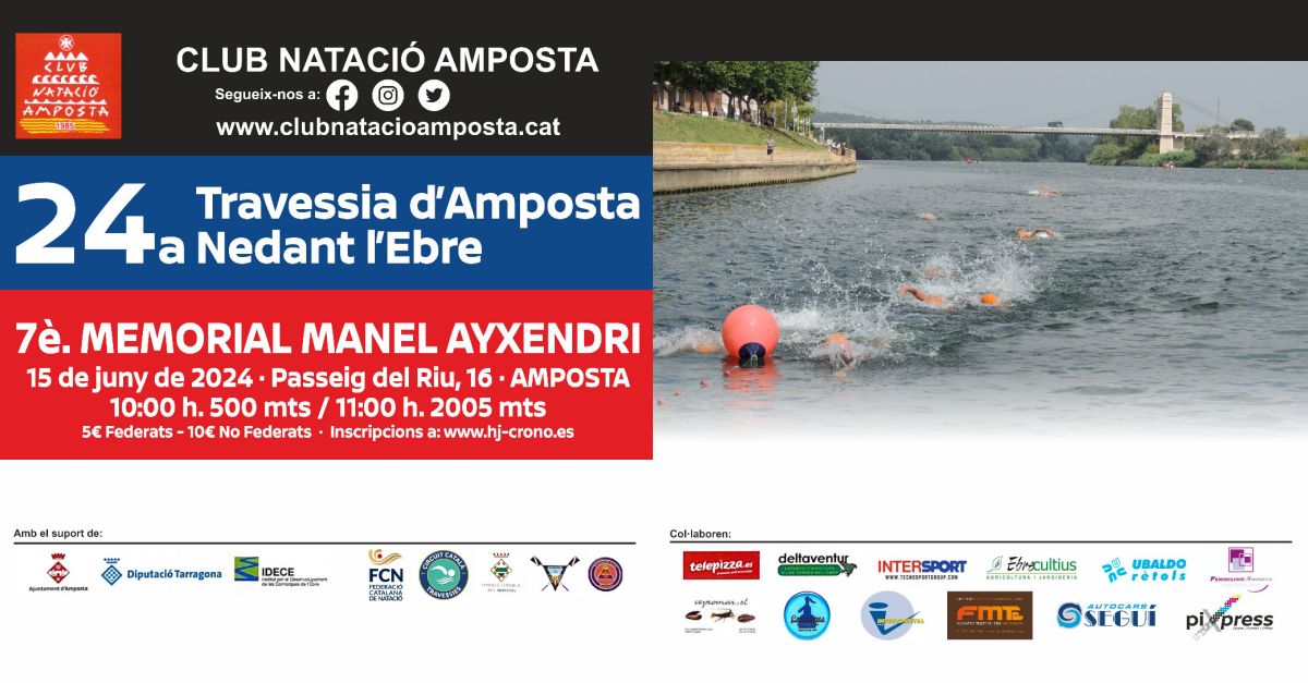 24a Travesia de Amposta nadando el Ebro y 7� Memorial Manel Ayxendri