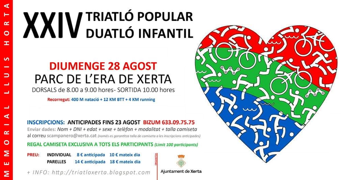 XXIV Triatl� popular de Xerta i duatl� infantil. Memorial Llu�s Horta