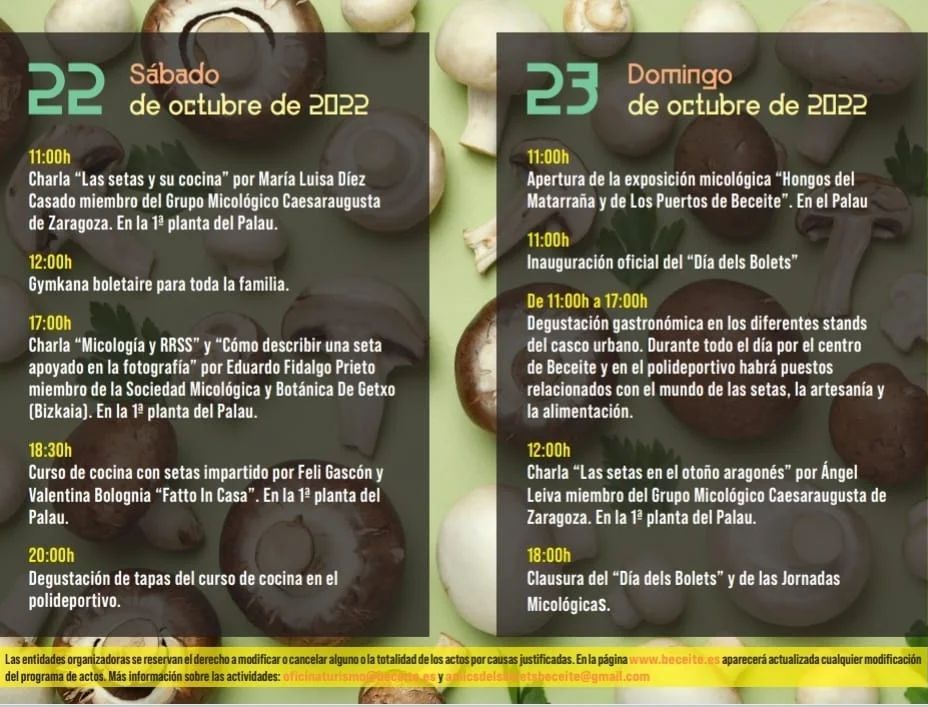 XXV Dia dels Bolets i XXIII Jornades micol�giques 