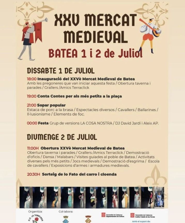 XXV Mercat Medieval de Batea XXV Mercat Medieval de Batea