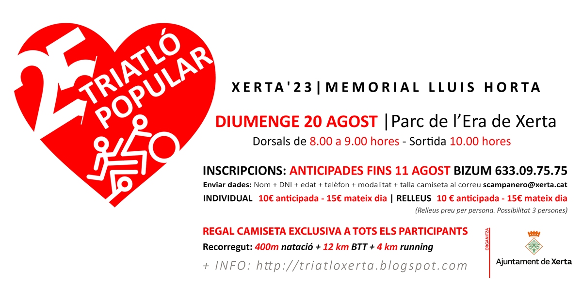 25� Triatl� Popular de Xerta. Memorial Llu�s Horta