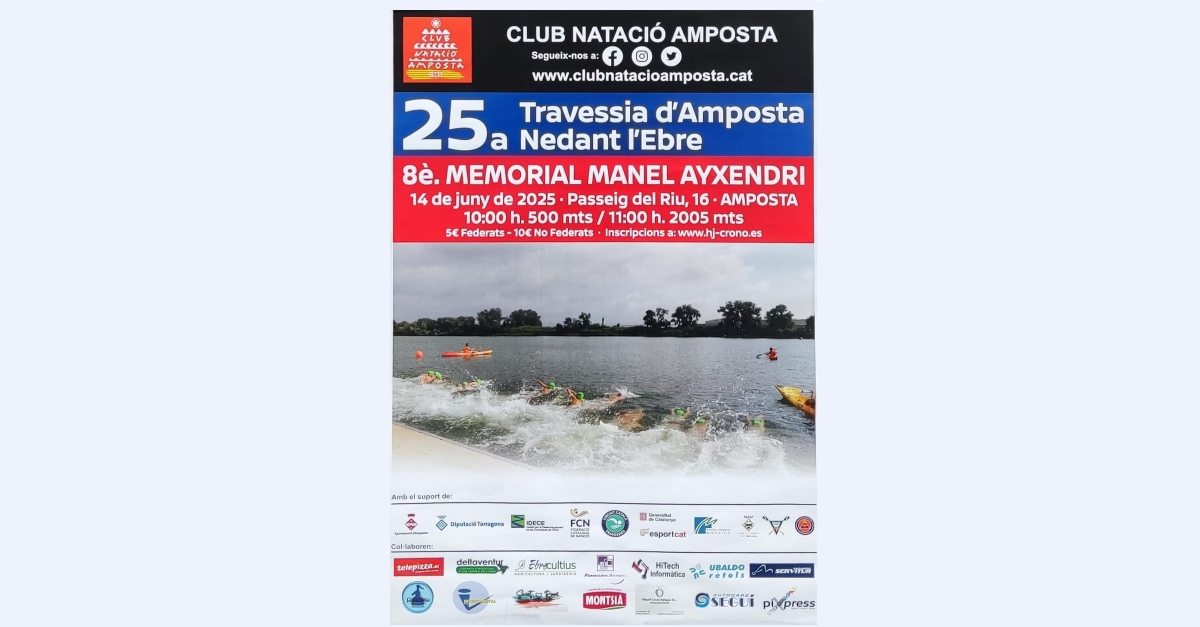 25a Travessia d�Amposta nedant l�Ebre. 8� Memorial Manel Ayxendri