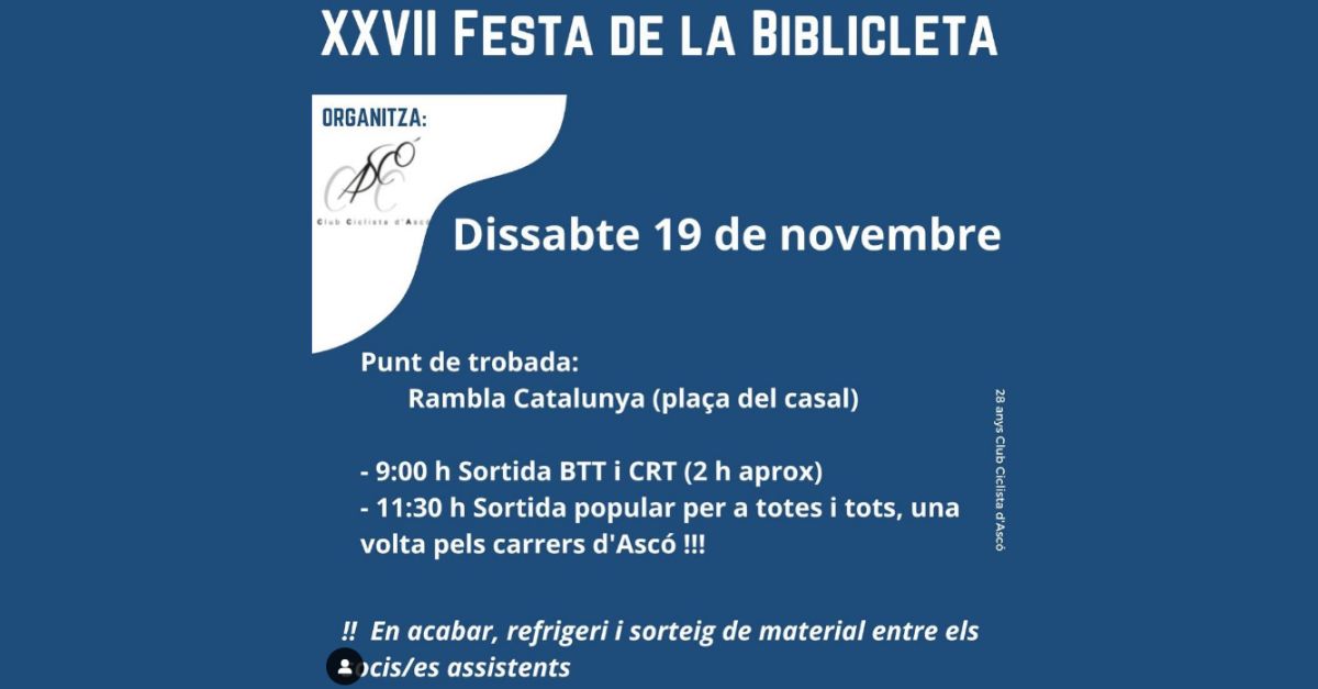 XXVII Festa de la Bicicleta XXVII Festa de la Bicicleta