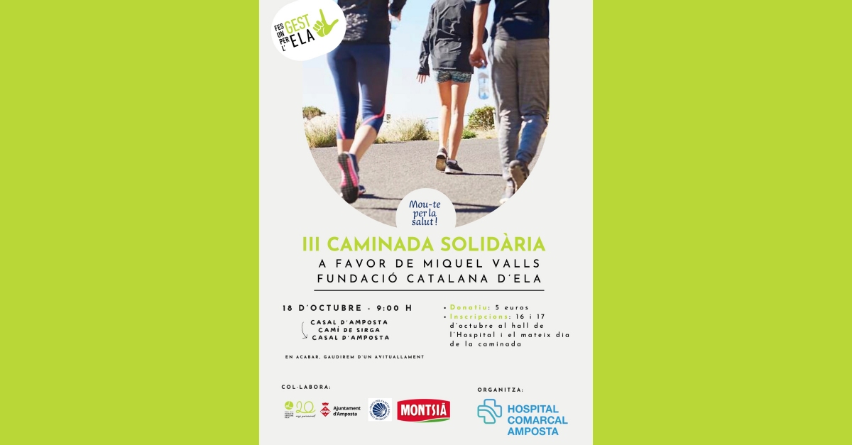 III Caminada solid�ria a favor de Miquel Valls Fundaci� Catalana d�ELA