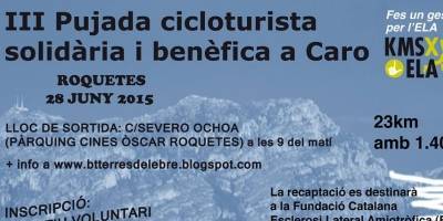 3a pujada cicloturista solid�ria i ben�fica a Caro