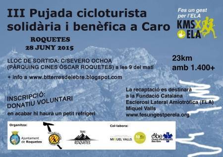 3a pujada cicloturista solid�ria i ben�fica a Caro