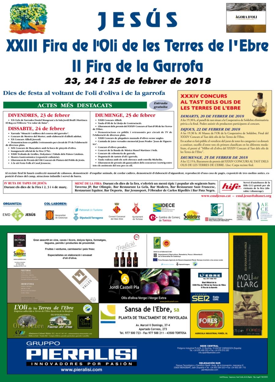 XXIII Fira de l�Oli de les Terres de l�Ebre i II Fira de la Garrofa