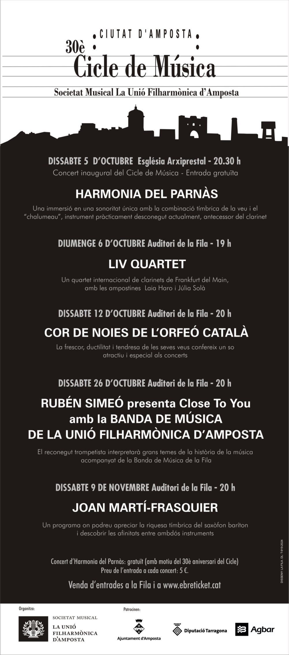 30� Cicle de M�sica Ciutat d�Amposta - Joan Mart�-Frasquier