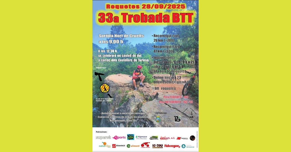 33a Trobada BTT Roquetes 33a Trobada BTT Roquetes