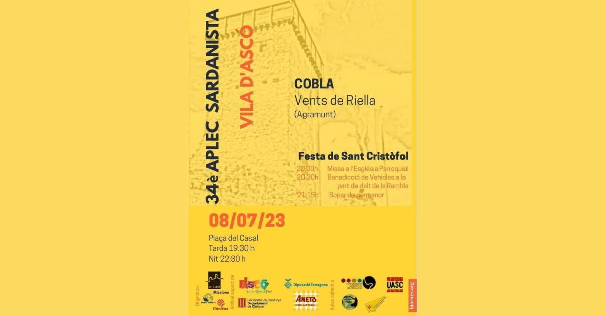 34è Aplec Sardanista Vila d’Ascó 34è Aplec Sardanista Vila d’Ascó