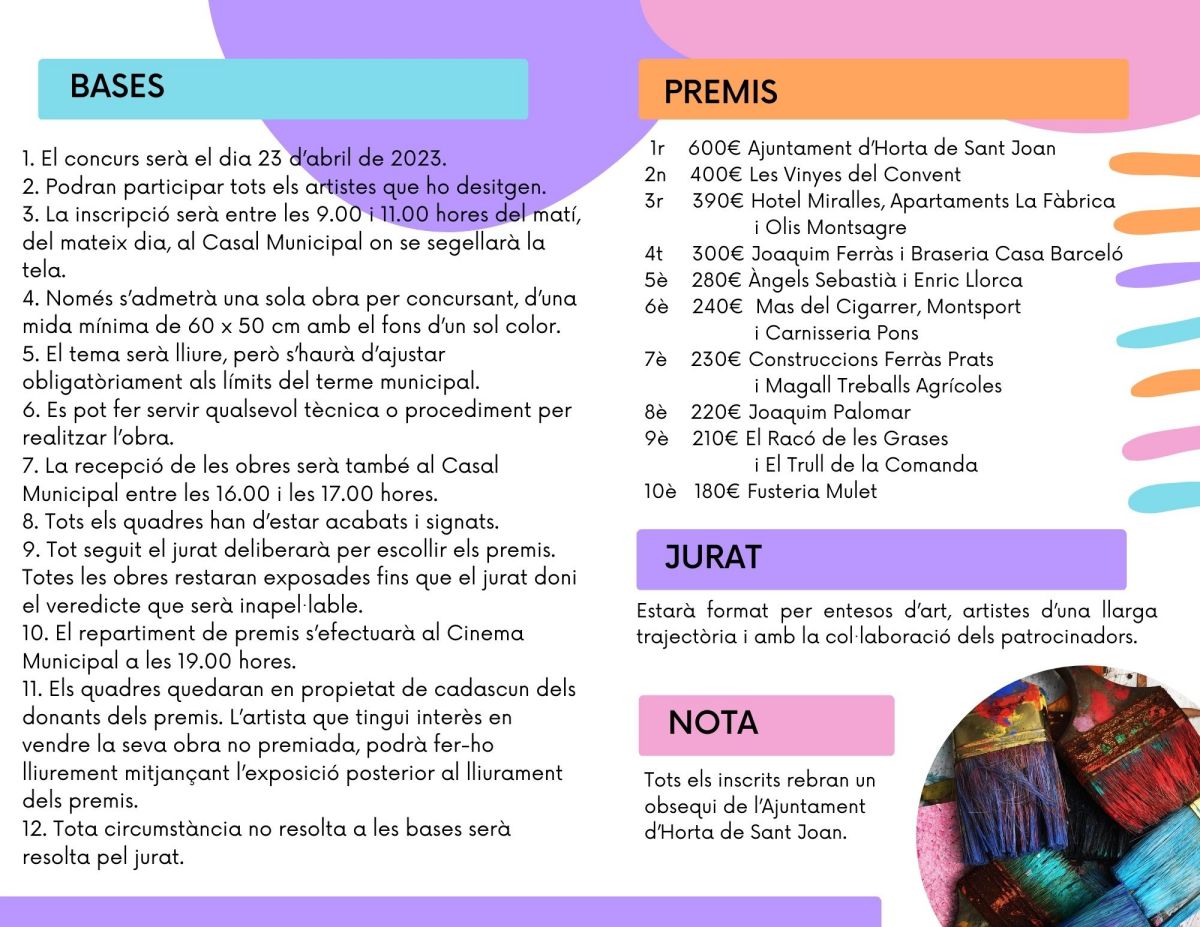 XXXV Concurs de Pintura Rąpida XXXV Concurs de Pintura Rąpida