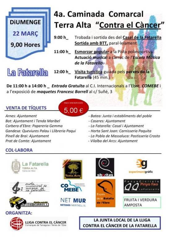 4a Caminada comarcal Terra Alta «contra el càncer» 4a Caminada comarcal Terra Alta «contra el càncer»