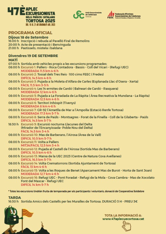 47 Aplec Excursionista dels Pasos Catalans | EbreActiu.cat, revista digital de ocio activo | Terres de lEbre...