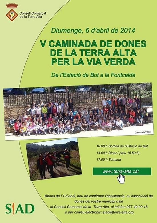 V Caminada de Dones de la Terra Alta per la Via Verda