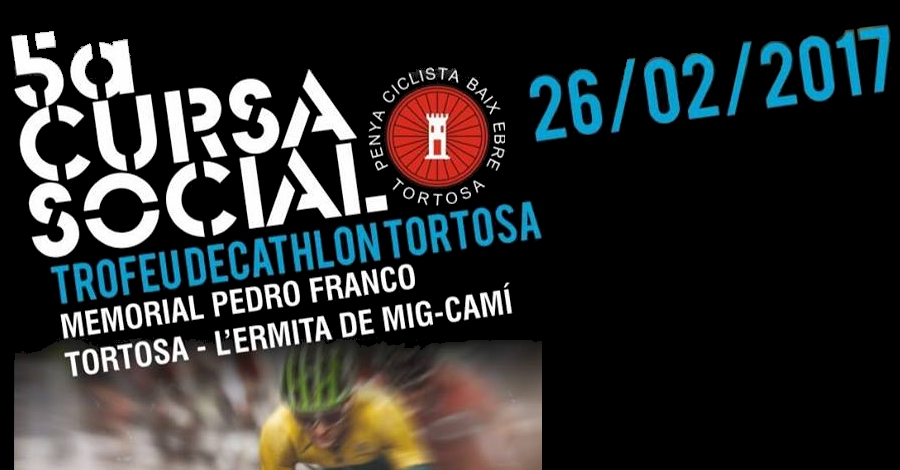 5a carrera social ciclismo Tortosa. Memorial Pedro Franco